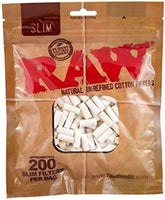 RAW SLIM COTTON FILTER TIPS | 200ct